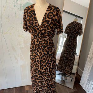 Bardot- Wrap Leopard Print Dress